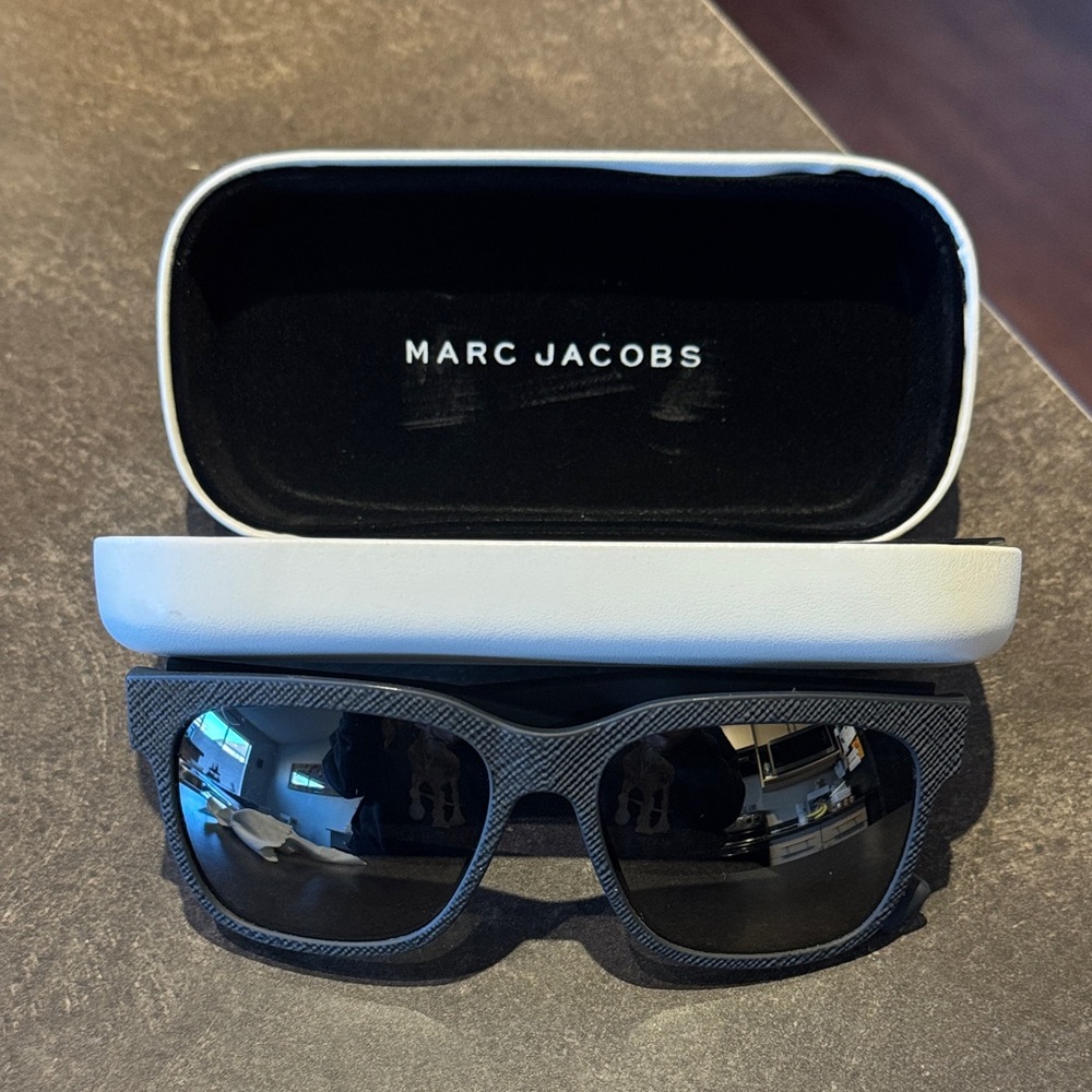 Marc by Marc Jacobs 482/S Textured Black Sunglasses with Case